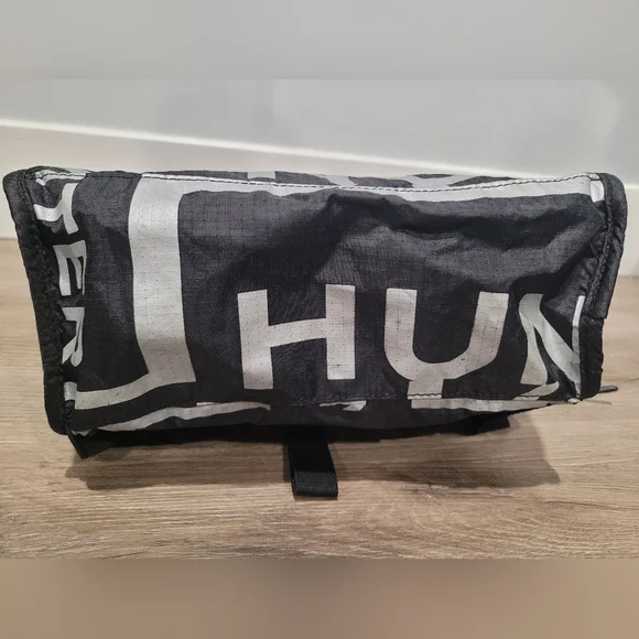 Hunter Nylon Silver And Black Packable Small Backpack - Picture 5 of 12